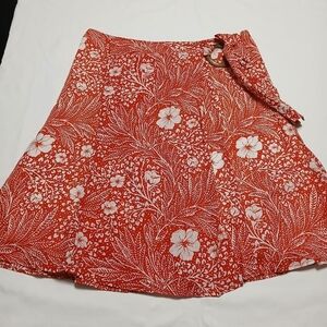 Ann Taylor‎ Floral Red Skirt
